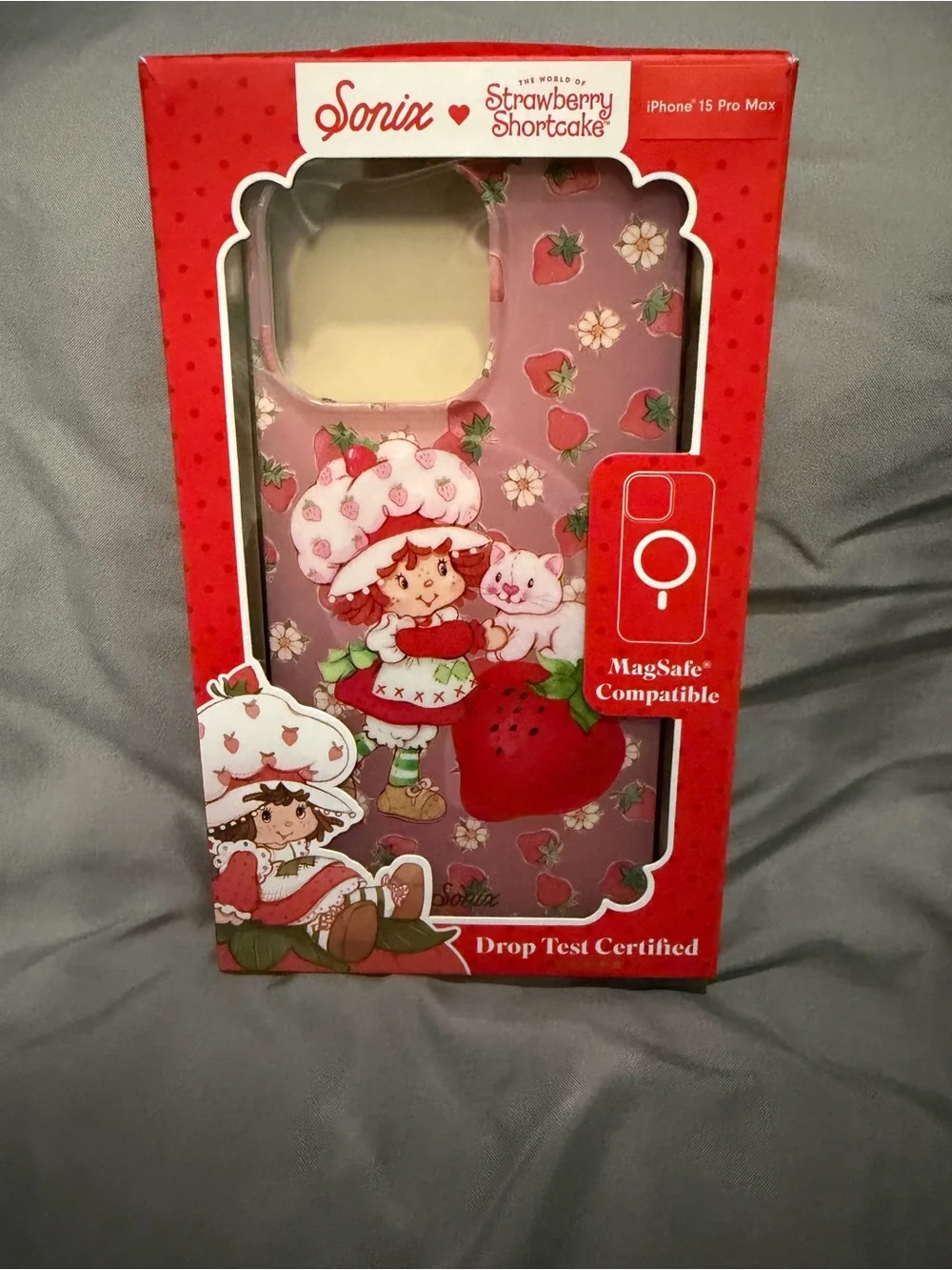 Sonix Strawberry Shortcake Clear Pink iPhone Case with Strawberry Art